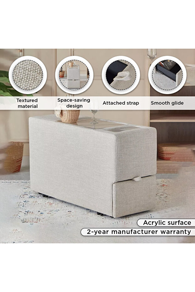 Imodular Fabric Console with Drawer - 4