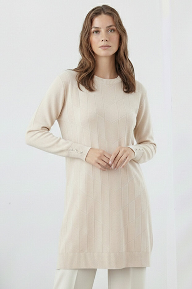 تونيك منقوش N3293 لون حجري - 3