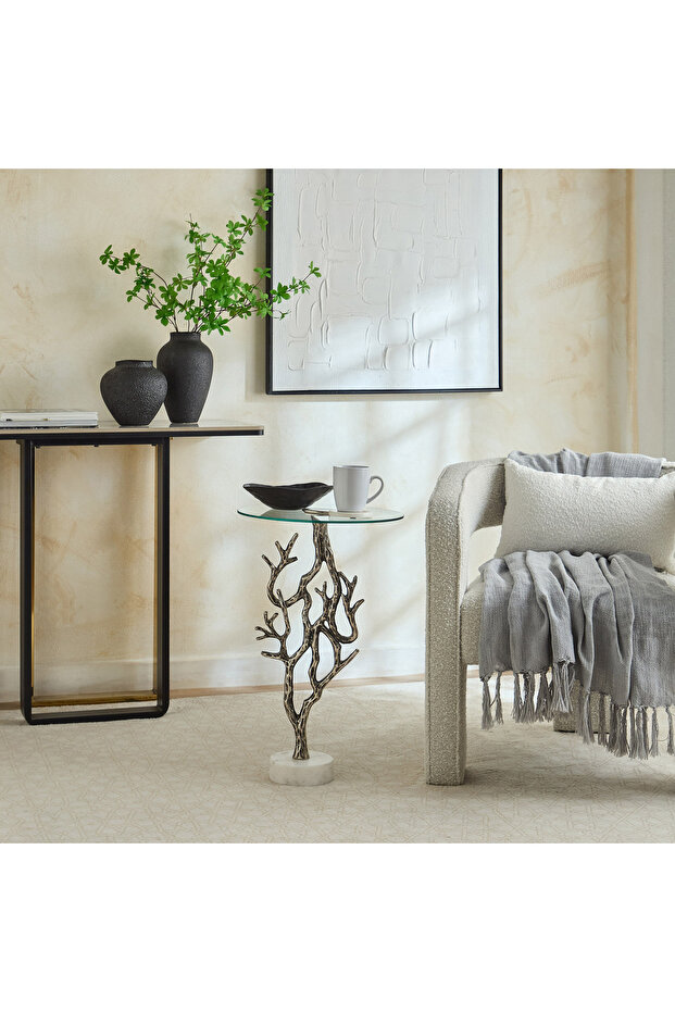 طاولة جانبية من زجاج بانيان - 5