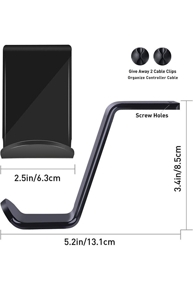 Xspring Controller Table Stand, 2 Pack Multi-Functional Controller Stand with Cable Clips, Space-Sav - 2