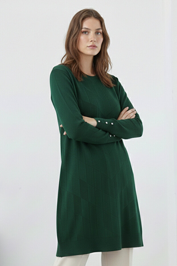 تونيك منقوش N3293 أخضر زمردي - 2