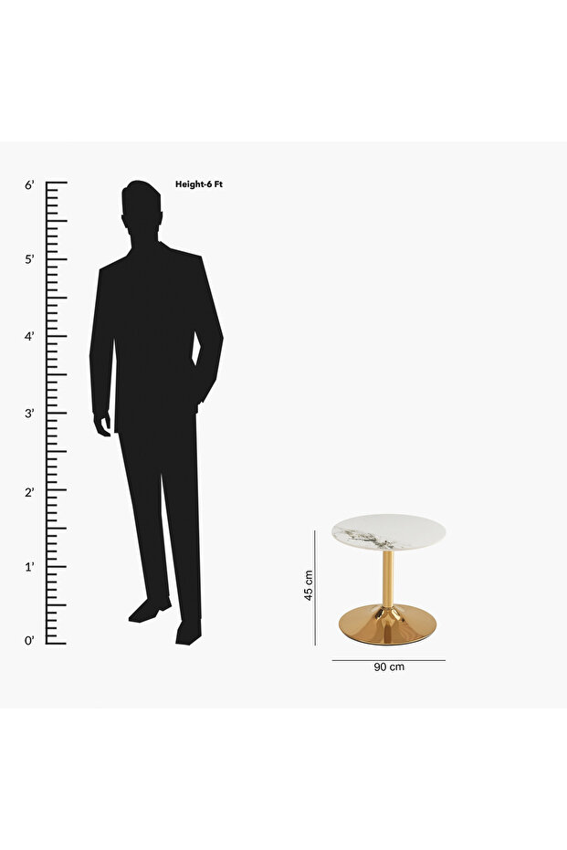 طاولة جانبية مستديرة من الحجر المسحوق من إلفيس - 6