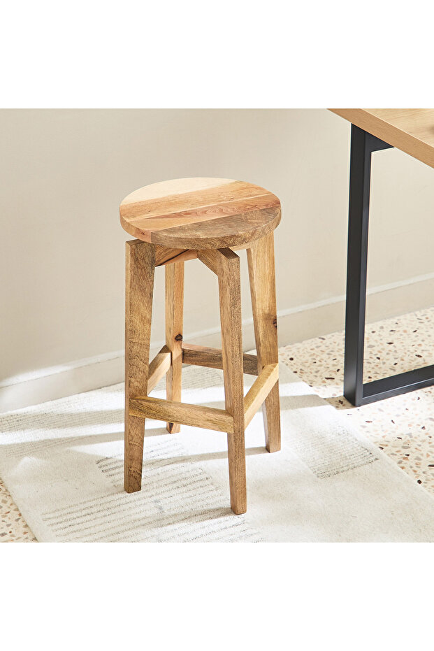 Cavon Rixos Solid Wood Bar Stool - 2