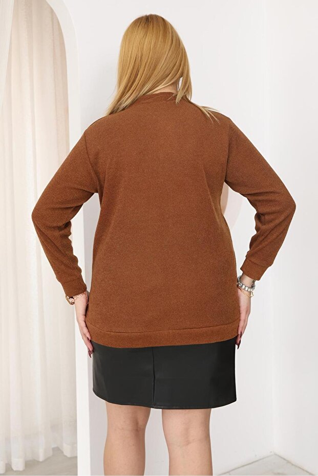 سترة أساسية ناعمة الملمس بمقاس كبير - 7