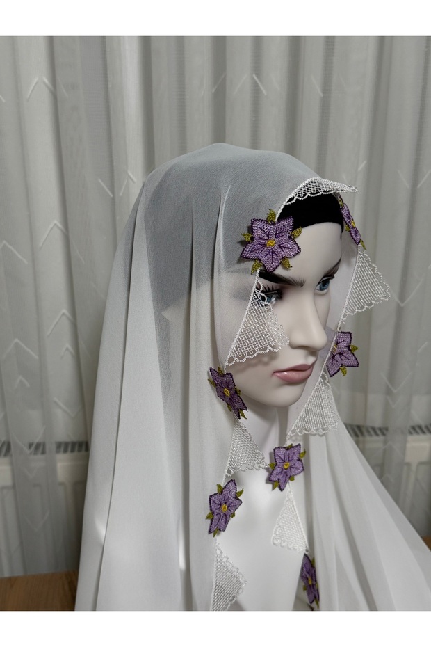 حجاب صلاة مطرز بإبرة - 3