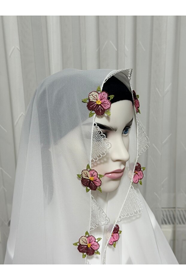 İğne oyası namaz başörtüsü - 3