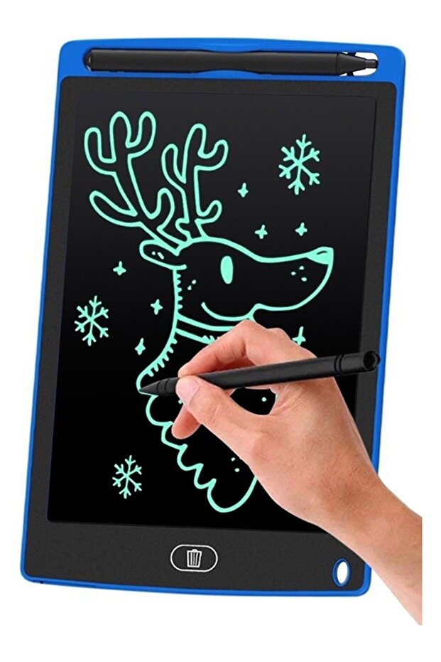 لوحة كتابة رقمية زرقاء، شاشة LCD مع قلم، لوحة رسم وكتابة للأطفال، لوحة مسحية