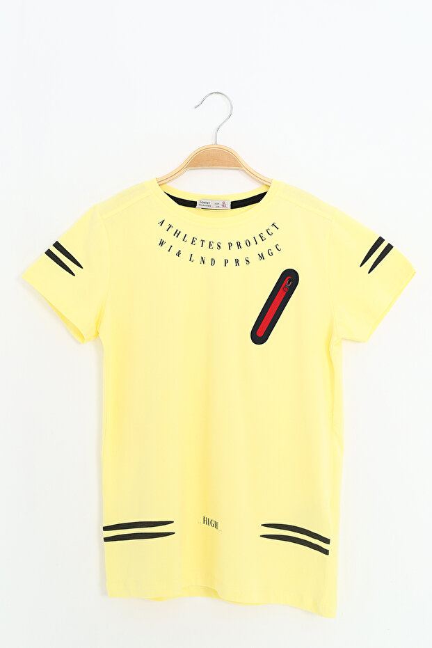 Boy's Printed Crew Neck Short Sleeve T-Shirt