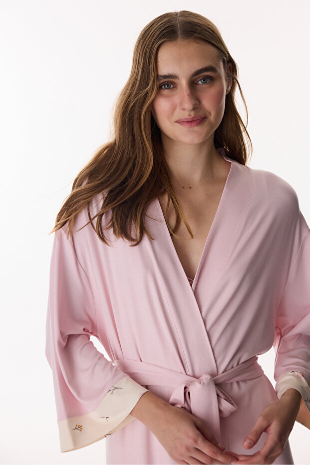 Pembe Margot Solid Sabahlik - 3