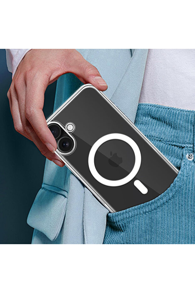جراب MagSafe الشفاف الواقي لهاتف iPhone 16 - 5