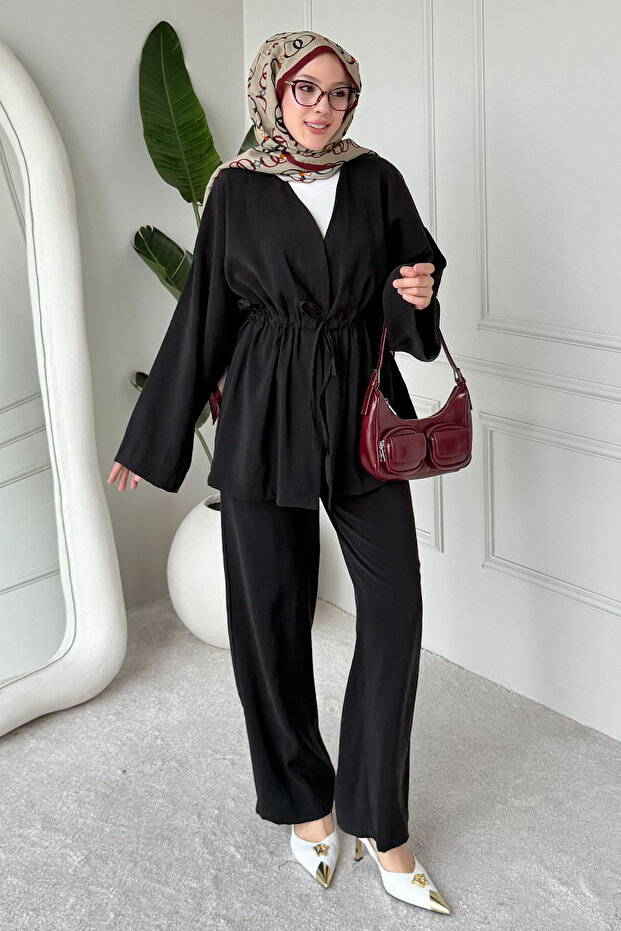Tied Double Suit Set M3005 Black