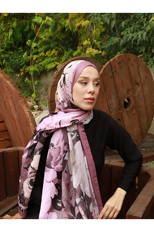 Bloom Desen Bambu Şal - 4