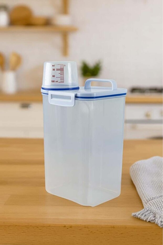 Plastic Storage Container with Measuring Lid - 2