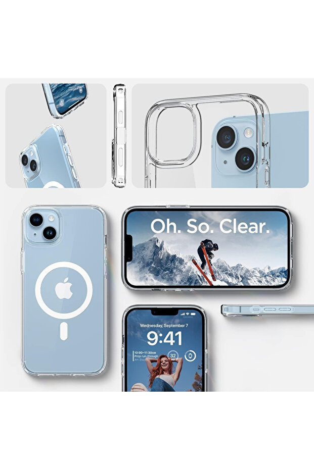 جراب MagSafe الشفاف الواقي لهاتف iPhone 15 Plus - 5