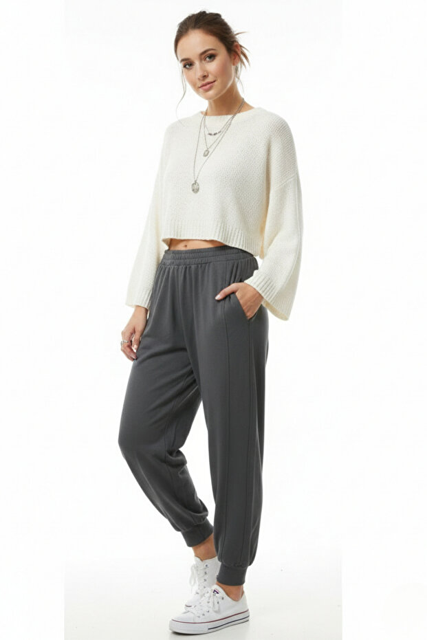 Comfortable Loose-Fit Pocketed Seasonal Flowy Casual Shalwar Trousers