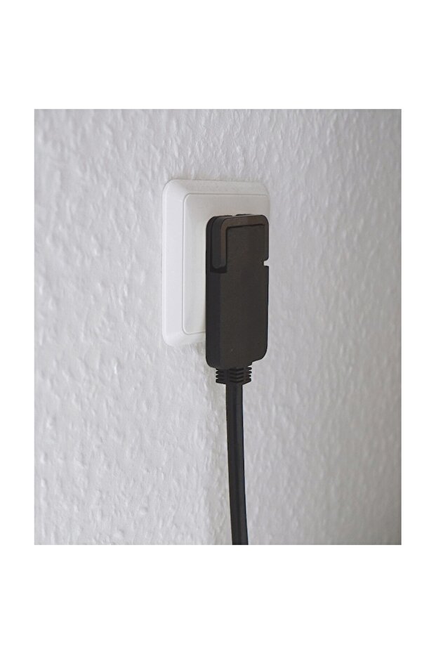 Flat Plug Extension Cord, 5m - Black - 2