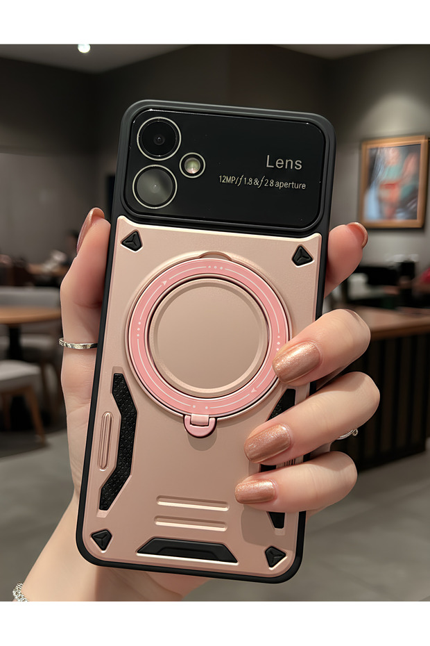 3D Camera Lens Protected Ring Stand Case Compatible with Galaxy A06 - 1