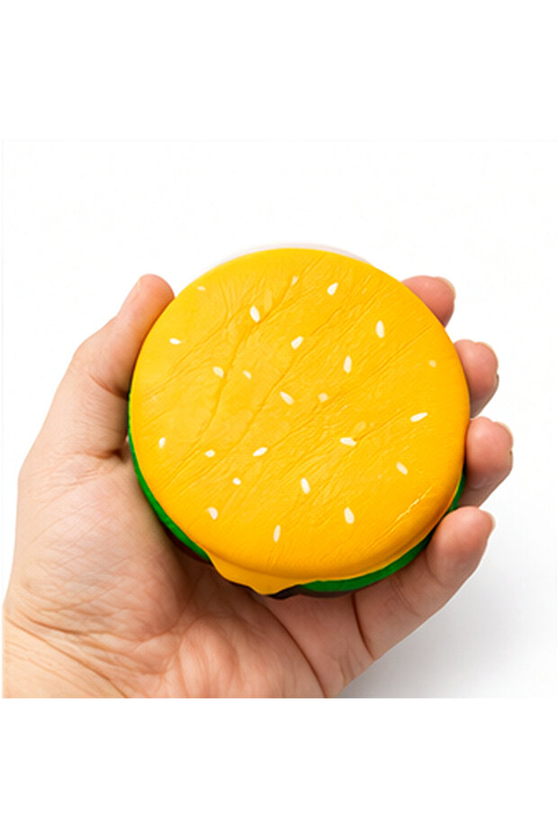 Hamburger Squishy Keychain - Bag Accessory