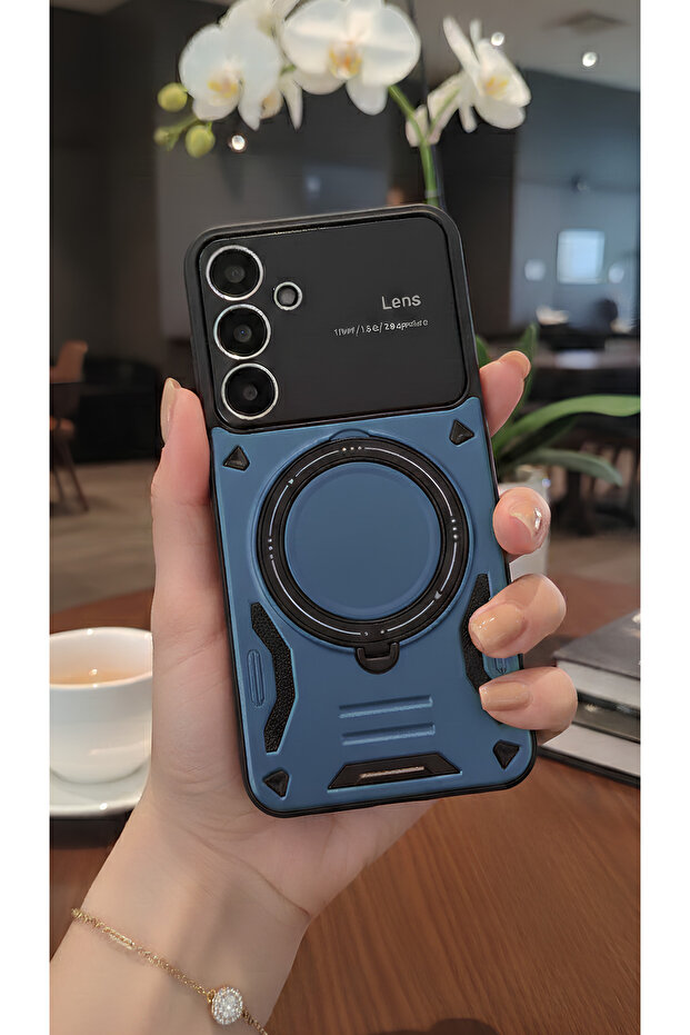 حافظة حماية ثلاثية الأبعاد لعدسة الكاميرا مع حلقة قابلة للطي ومتوافقة مع هاتف Galaxy A36 - 1