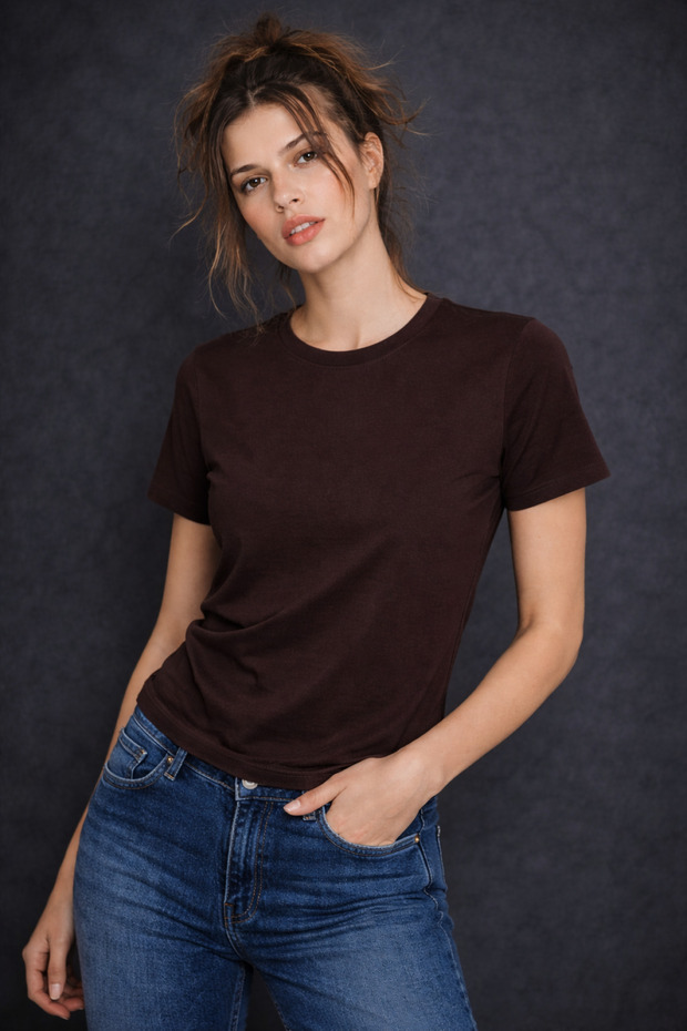 Kadın Rahat Basic İnterlok TSHİRT - 1