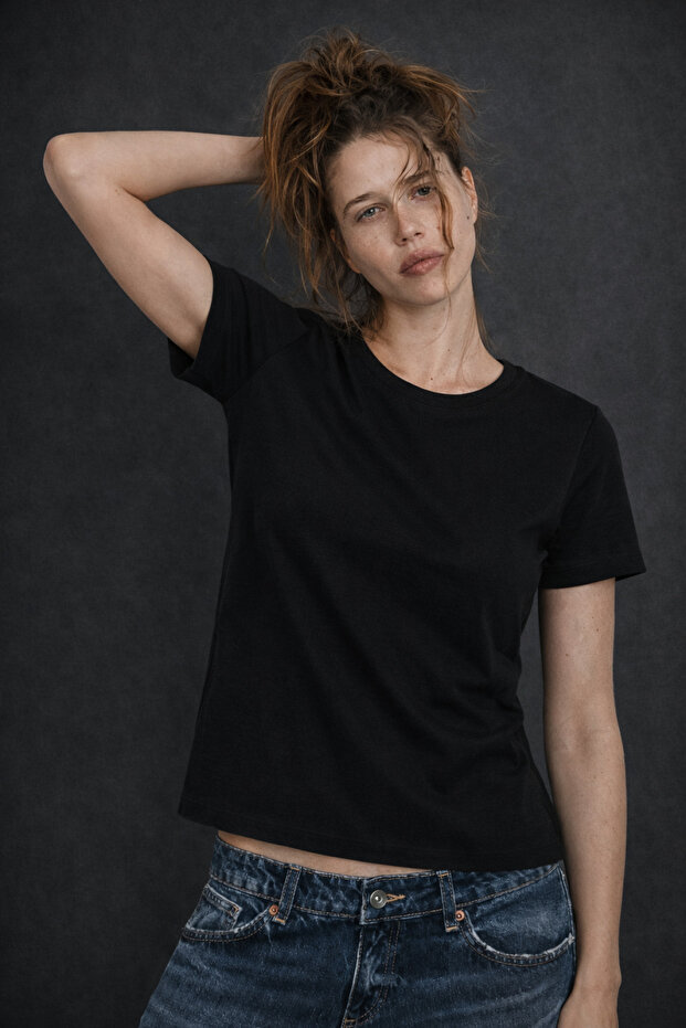 Kadın Rahat Basic İnterlok TSHİRT - 2