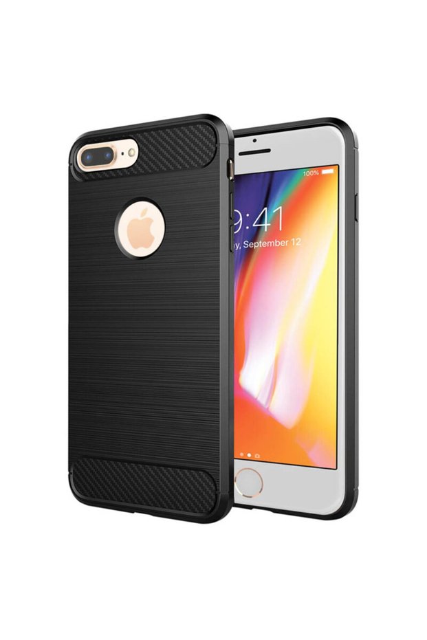 iPhone 8 Plus Carbon Silicone Case, Black