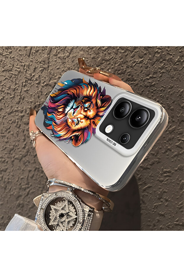 Redmi Note 13 Compatible Silicone Edge Hard Back Anti-Fall Phone Case Pars Patterned - 3