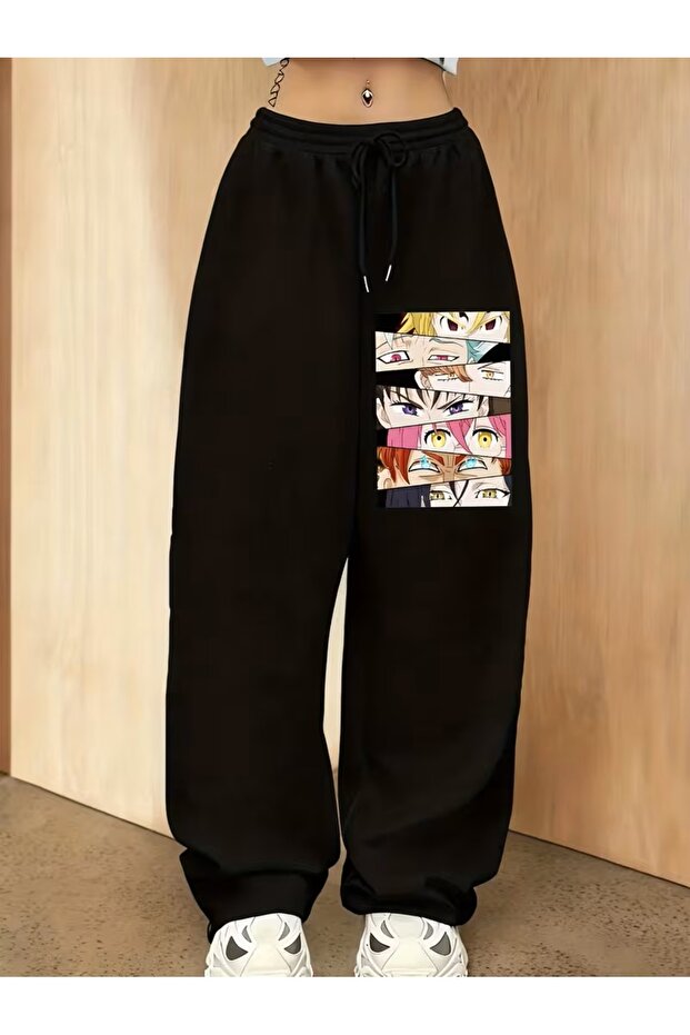 Unisex Anime Baggy Cut Wide Leg Sweatpants