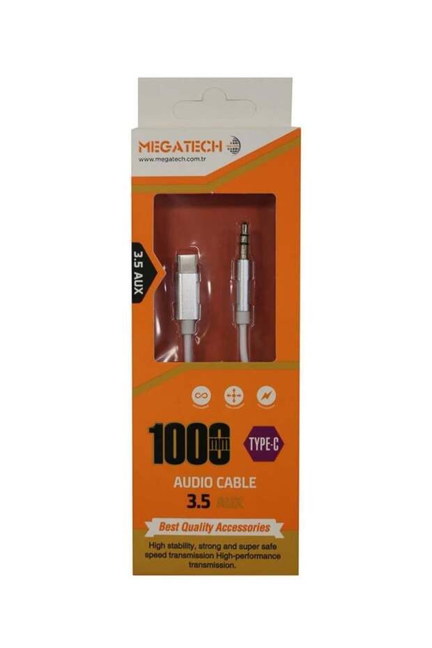 JH-030 كابل Aux فولاذي بطول 1 متر من النوع C 3.5AUX (مع علبة)