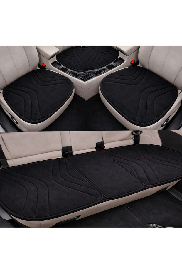 Ford Focus 5 Compatible Velvet Texture Sweatproof Auto Seat Cushion Set-Seat Protection Cover 3 Pieces