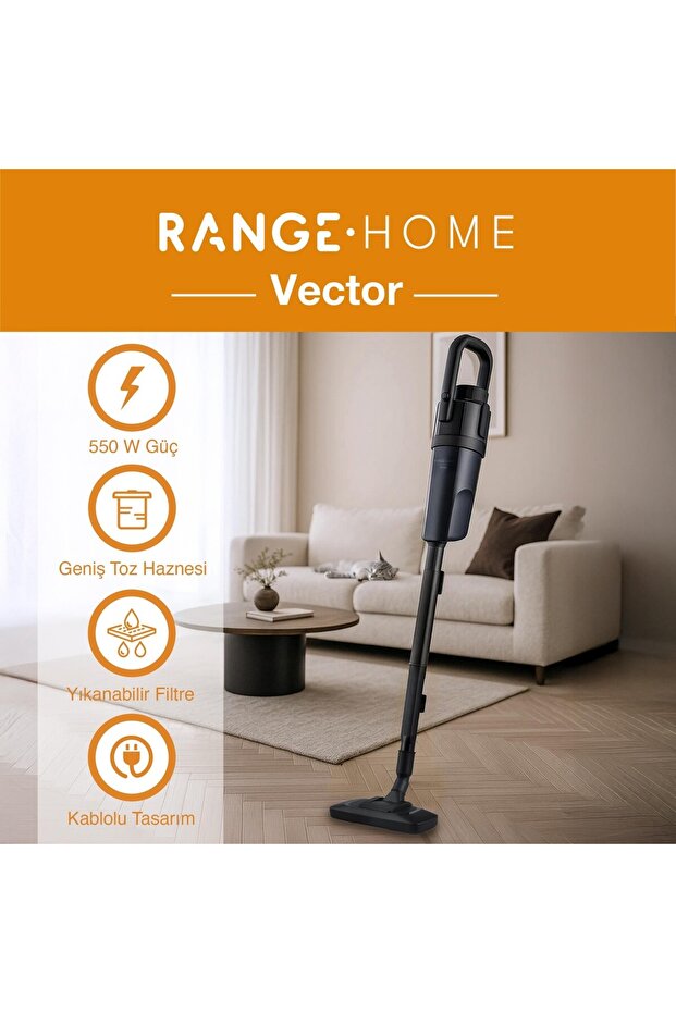 Range Vector Kablolu Dik Süpürge - 1