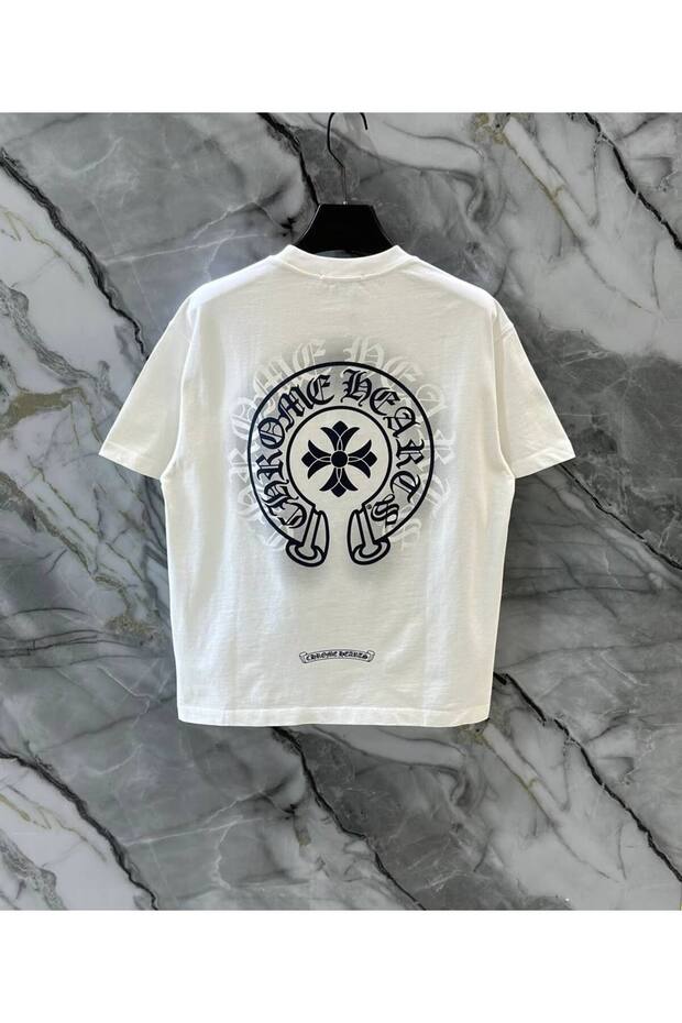 Unisex White Oversize T-Shirt Printed Relaxed Fit Casual Streetwear Stylish Premium