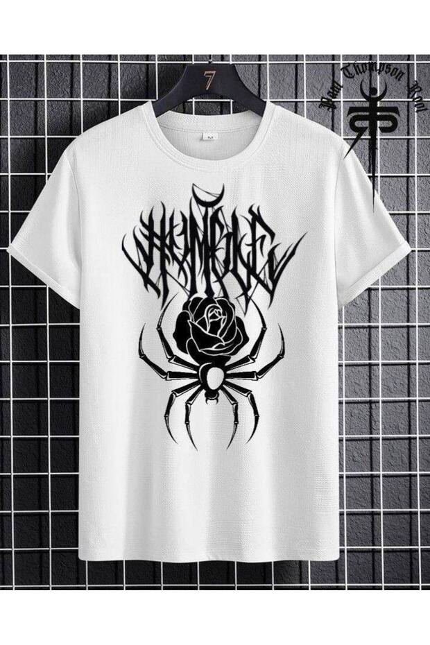 Unisex White Oversize T-Shirt Printed Relaxed Fit Casual Streetwear Stylish Premium