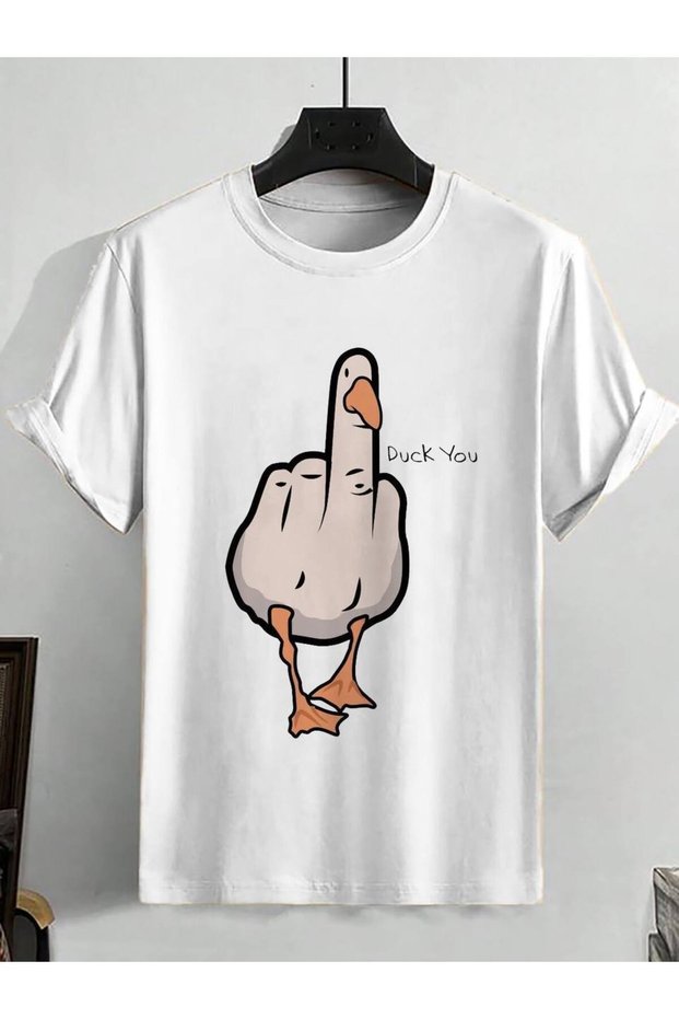 Unisex White Oversize T-Shirt Printed Relaxed Fit Casual Streetwear Stylish Premium