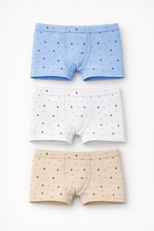 2-11 Years Old Boys' Boxer Briefs Set of 3 | Cotton & Soft Textured & Skin-Friendly & 100% Cotton