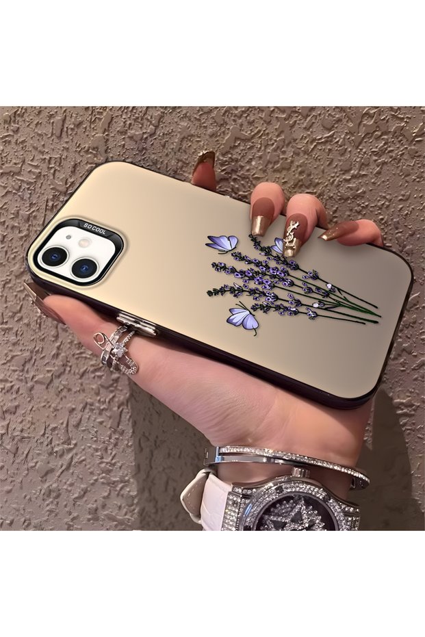 iPhone 11 Compatible Silicone Edge Hard Back Anti-Fall Phone Case Flower Bunch