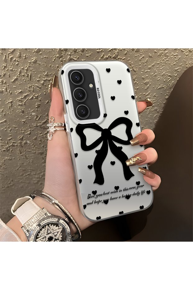 Samsung Galaxy S25 Plus Compatible Silicone Edge Hard Back Anti-Fall Phone Case Knots Patterned