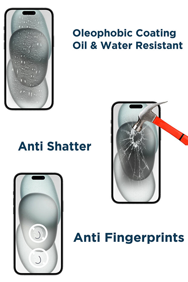 واقي شاشة زجاجي فاخر لهاتف آيفون 15 بلس من آبل - 4