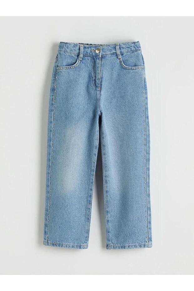 Girls' Jean Pants with Adjustable Waistband (S6)