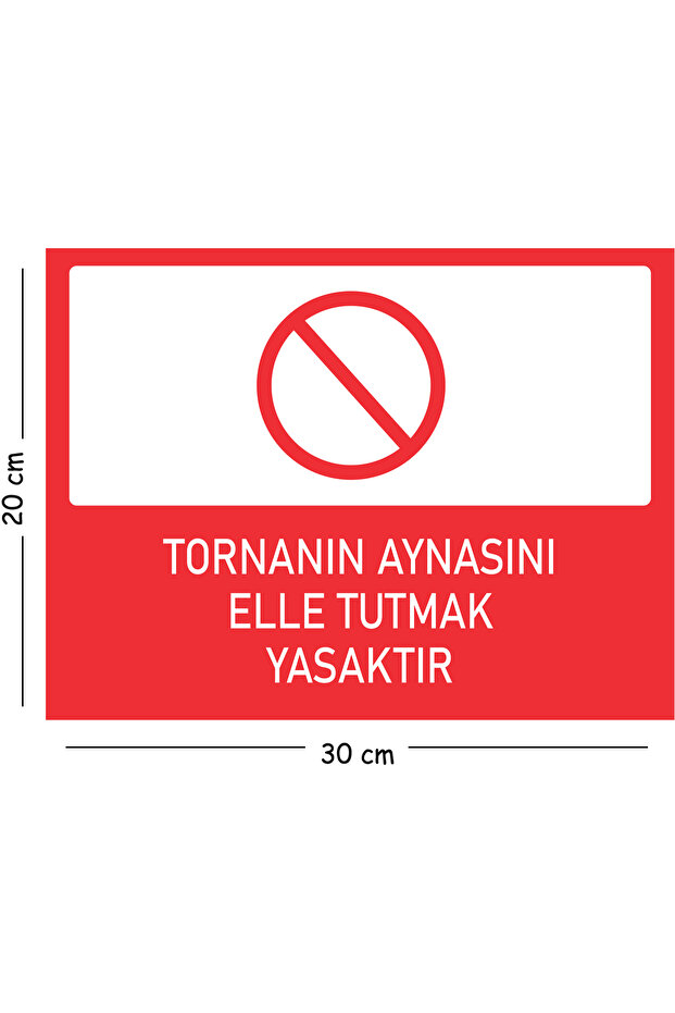Metal Sign No Handing on the Mirror 20X30 cm A4 Warning Work Safety Sign