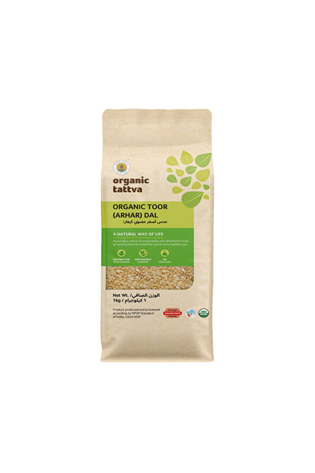 TATTVA Yellow Pigeon peas-Split(Toor Arhar Dal) 1 kg