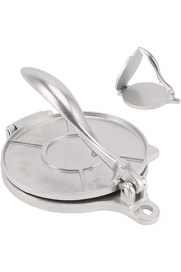 ZAMZIN Dough Press | Tortilla, Roti | Chapati Maker Machine | Stainless Steel | Nonstick | Manual |