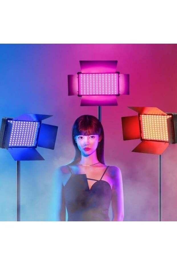 800 LED Pro RGB Rechargeable Professional Light – Dual Power, Adjustable Brightness & Color Modes
