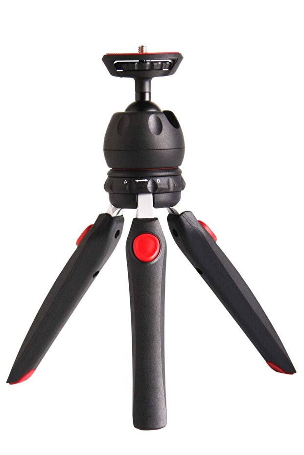 MT35 Mini Tripod Compact Desk Tripod for Camera Lightweight Table Top Stand 2-section Black