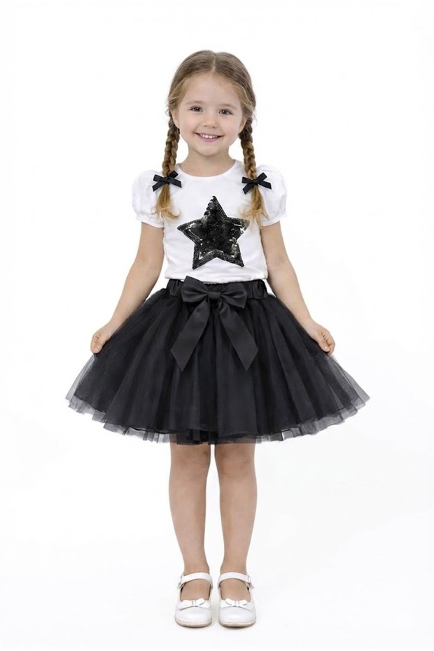Girl's April 23 October 29 Star T-Shirt and Tutu Skirt Two-Piece Set April 23 Show Set