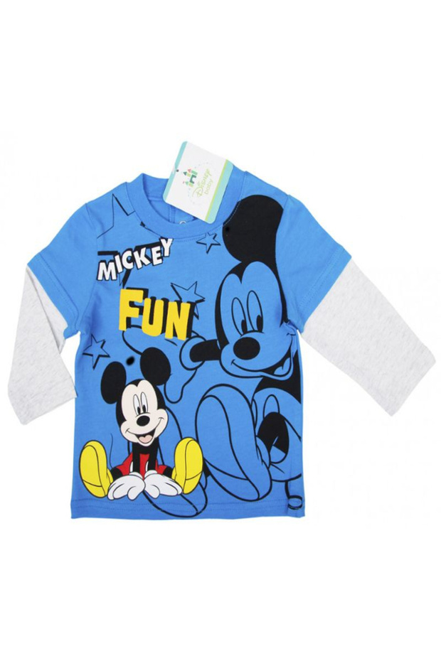 Bluză cu mânecă lungă Mickey Mouse, multicoloră - 1