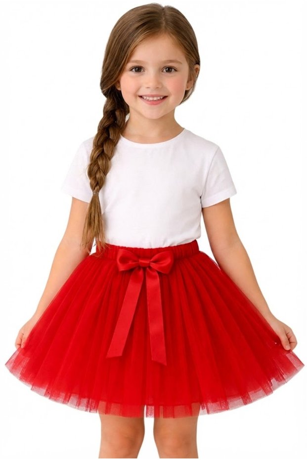 April 23 October 29 Show Outfit Girls' White T-Shirt + Tutu Skirt