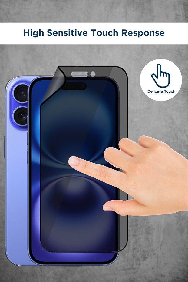 واقي شاشة الخصوصية من السيراميك غير اللامع لهاتف آيفون 16 من آبل - 4