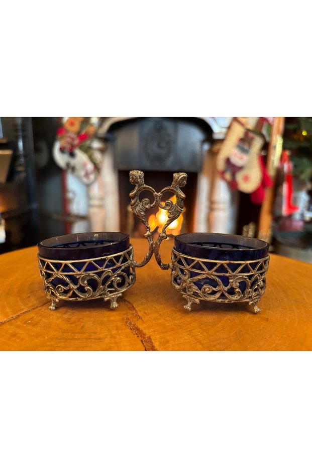 European Sauce Bowl and Spice Container Made of 800 Sterling Silver Comes with 84 Grams of Silver