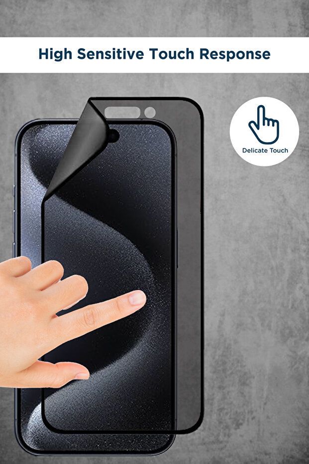 واقي شاشة الخصوصية من السيراميك غير اللامع لهاتف آيفون 15 برو ماكس من آبل - 4